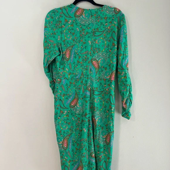 Hale Bob woman’s V neck Green Paisley mini Dress - Picture 9 of 10
